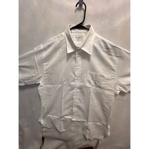 Ben Silver Charleston Fine Shirtings Mens White Button Down Dress Shirt 17.5 35